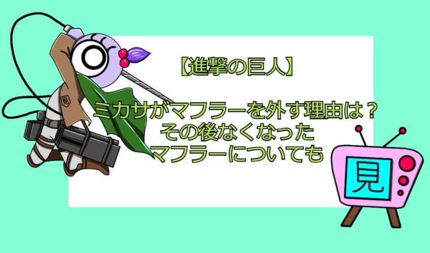 進撃の巨人 ミカサがマフラーを外す理由は その後なくなったマフラーについても 見る見るワールド